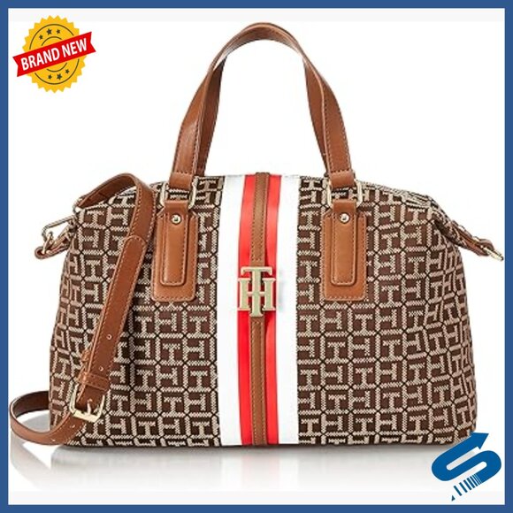 Small Crossbody Satchel Bag with Adjustable Strap and Interior Compartments